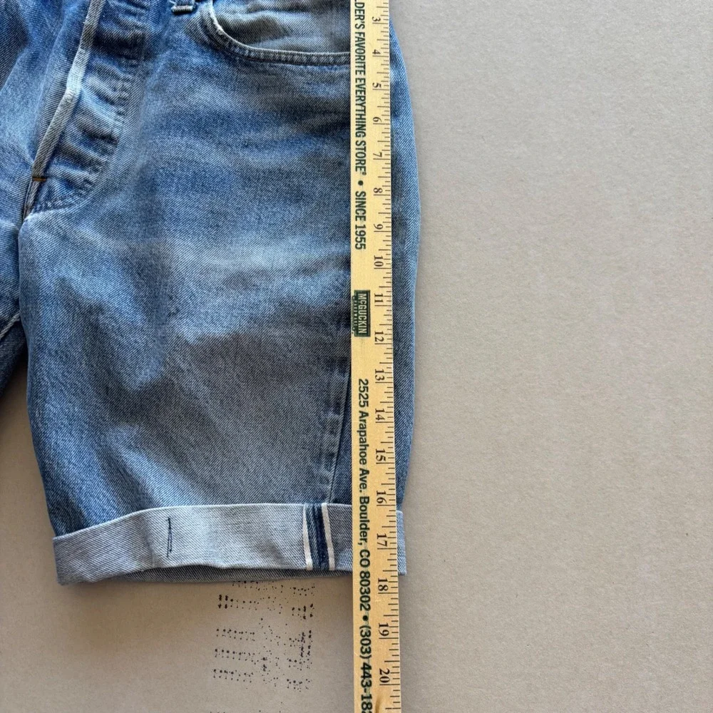 Vintage 80s Levis 501 Selvedge Denim Jean Shorts Light‎ Wash Button Fly